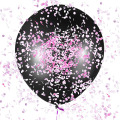 Gender Reveal Balloons Confetti Decoration Kit for Girl or Boy? Pink Blue & Gold Confetti, Giant 36'' Black